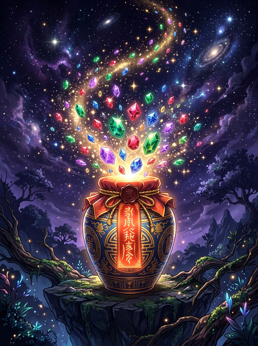 🔮 방치형 나의 사주 보석찾기: 사주 오행 원석 숙성 항아리